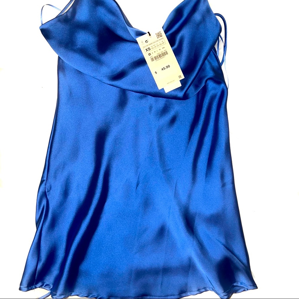 Blue “Satin” Zara Dress